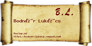 Bodnár Lukács névjegykártya
